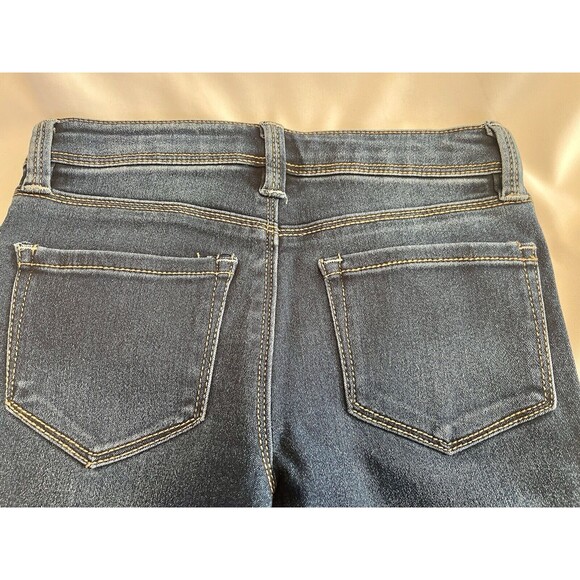 Jumping Beans Denim Jeggings Snaps adjustable Waistband Raw Hem Girls SZ 6X New - Picture 8 of 13